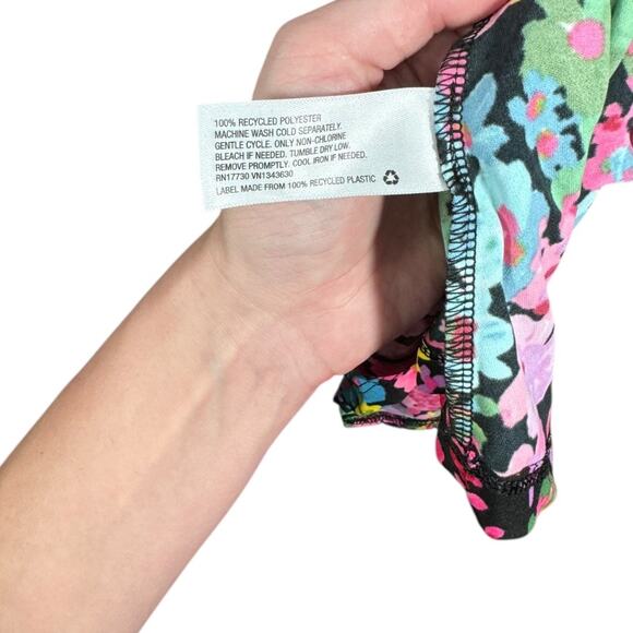 Future Collective Long Sleeve Mock Neck Side Ruched Slit Midi Dress - Size M - Picture 6 of 7